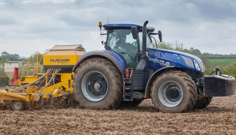 Spring drilling with a tractor and strip till at Petworth Monitor Farm